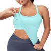MathCat Workout Tank Tops for Women with Built in Bra, Sleeveless Gym Tops Seamless Racerback Athletic Yoga Shirts view 1