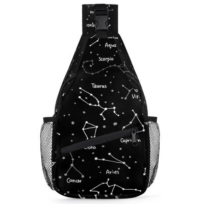 bisibuy Constellation Sling Bag for Women Men Crossbody Sling Backpack Shoulder Bag Chest Bag Daypack for Travel Hiking Outdoor