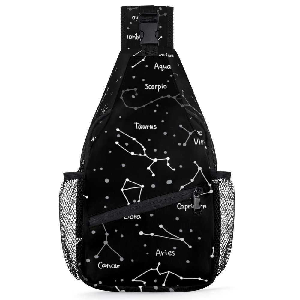 bisibuy Constellation Sling Bag for Women Men Crossbody Sling Backpack Shoulder Bag Chest Bag Daypack for Travel Hiking Outdoor