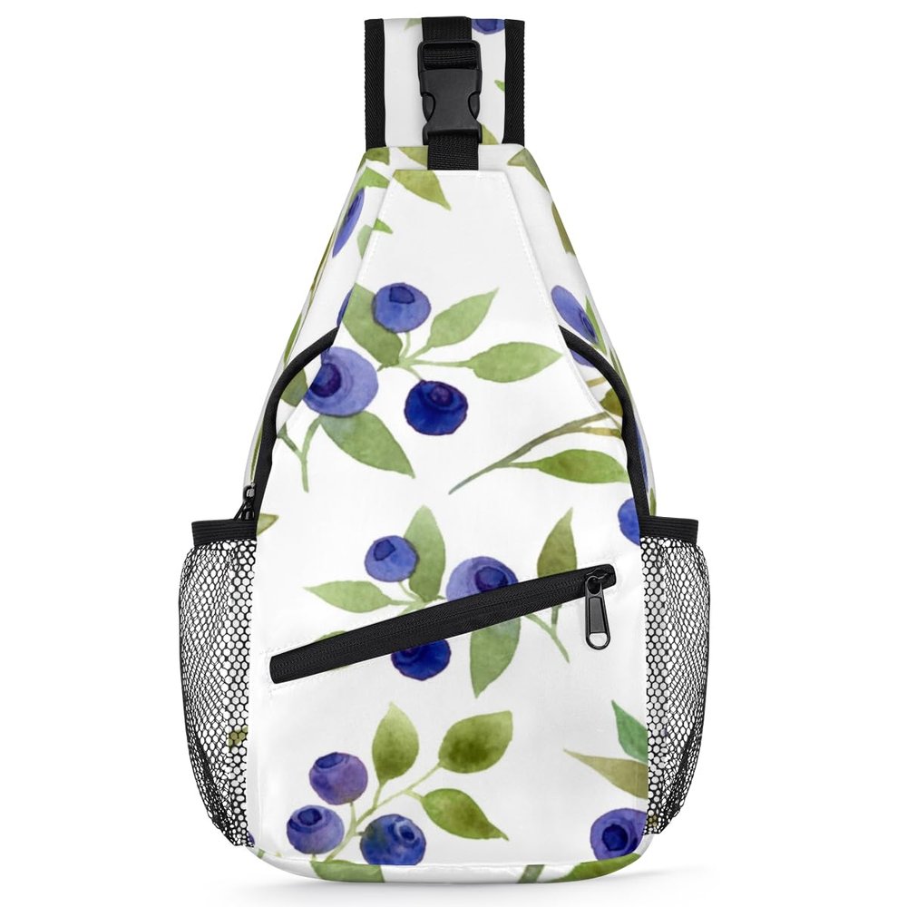 bisibuy Berries Sling Bag for Women Men Crossbody Sling Backpack Shoulder Bag Chest Bag Daypack for Travel Hiking Outdoor