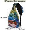 bisibuy Four Color Flower Sling Bag for Women Men Crossbody Sling Backpack Shoulder Bag Chest Bag Daypack for Travel Hiking Outdoor view 2