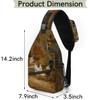 bisibuy Farm Rooster Farmhouse Hens Sling Bag for Women Men Crossbody Sling Backpack Shoulder Bag Chest Bag Daypack for Travel Hiking Outdoor view 2