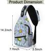 bisibuy Daisy Watercolor Painting Sling Bag for Women Men Crossbody Sling Backpack Shoulder Bag Chest Bag Daypack for Travel Hiking Outdoor view 2