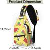 bisibuy Ice Cream Watermelon Roller Skates Sling Bag for Women Men Crossbody Sling Backpack Shoulder Bag Chest Bag Daypack for Travel Hiking Outdoor view 2