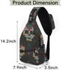 bisibuy Ethnic Sugar Skull Sling Bag for Women Men Crossbody Sling Backpack Shoulder Bag Chest Bag Daypack for Travel Hiking Outdoor view 2