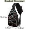 bisibuy Skeleton Head Sling Bag for Women Men Crossbody Sling Backpack Shoulder Bag Chest Bag Daypack for Travel Hiking Outdoor view 2