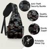 bisibuy Skeleton Head Sling Bag for Women Men Crossbody Sling Backpack Shoulder Bag Chest Bag Daypack for Travel Hiking Outdoor view 3
