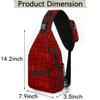 bisibuy Red Love Letters Sling Bag for Women Men Crossbody Sling Backpack Shoulder Bag Chest Bag Daypack for Travel Hiking Outdoor view 2