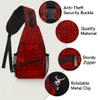 bisibuy Red Love Letters Sling Bag for Women Men Crossbody Sling Backpack Shoulder Bag Chest Bag Daypack for Travel Hiking Outdoor view 3