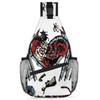 bisibuy Skeleton Finger Heart Sling Bag for Women Men Crossbody Sling Backpack Shoulder Bag Chest Bag Daypack for Travel Hiking Outdoor view 1