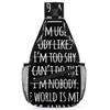 bisibuy Motivational Quotation Sling Bag for Women Men Crossbody Sling Backpack Shoulder Bag Chest Bag Daypack for Travel Hiking Outdoor view 1