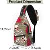 bisibuy Skeleton Flower Sling Bag for Women Men Crossbody Sling Backpack Shoulder Bag Chest Bag Daypack for Travel Hiking Outdoor view 2