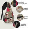 bisibuy Skeleton Flower Sling Bag for Women Men Crossbody Sling Backpack Shoulder Bag Chest Bag Daypack for Travel Hiking Outdoor view 3