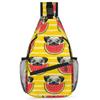 bisibuy Funny Pug Dog Watermelon Sling Bag for Women Men Crossbody Sling Backpack Shoulder Bag Chest Bag Daypack for Travel Hiking Outdoor view 1