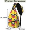 bisibuy Funny Pug Dog Watermelon Sling Bag for Women Men Crossbody Sling Backpack Shoulder Bag Chest Bag Daypack for Travel Hiking Outdoor view 2