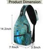 bisibuy Bird Peacock Painted Sling Bag for Women Men Crossbody Sling Backpack Shoulder Bag Chest Bag Daypack for Travel Hiking Outdoor view 2