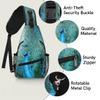 bisibuy Bird Peacock Painted Sling Bag for Women Men Crossbody Sling Backpack Shoulder Bag Chest Bag Daypack for Travel Hiking Outdoor view 3