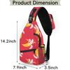 bisibuy Banana Fruit Pattern Sling Bag for Women Men Crossbody Sling Backpack Shoulder Bag Chest Bag Daypack for Travel Hiking Outdoor view 2