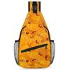 bisibuy Watercolor Pumpkin Pattern Sling Bag for Women Men Crossbody Sling Backpack Shoulder Bag Chest Bag Daypack for Travel Hiking Outdoor view 1