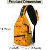 bisibuy Watercolor Pumpkin Pattern Sling Bag for Women Men Crossbody Sling Backpack Shoulder Bag Chest Bag Daypack for Travel Hiking Outdoor view 2