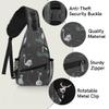 bisibuy Flamingos Dark Grey Sling Bag for Women Men Crossbody Sling Backpack Shoulder Bag Chest Bag Daypack for Travel Hiking Outdoor view 3