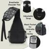 bisibuy Flamingos Dark Grey Sling Bag for Women Men Crossbody Sling Backpack Shoulder Bag Chest Bag Daypack for Travel Hiking Outdoor view 4