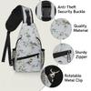 bisibuy Flower Bird Branch Pattern Sling Bag for Women Men Crossbody Sling Backpack Shoulder Bag Chest Bag Daypack for Travel Hiking Outdoor view 3