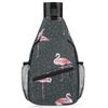 bisibuy Flamingo Dotted Pattern Sling Bag for Women Men Crossbody Sling Backpack Shoulder Bag Chest Bag Daypack for Travel Hiking Outdoor view 1