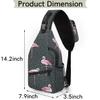 bisibuy Flamingo Dotted Pattern Sling Bag for Women Men Crossbody Sling Backpack Shoulder Bag Chest Bag Daypack for Travel Hiking Outdoor view 2