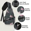 bisibuy Flamingo Dotted Pattern Sling Bag for Women Men Crossbody Sling Backpack Shoulder Bag Chest Bag Daypack for Travel Hiking Outdoor view 3