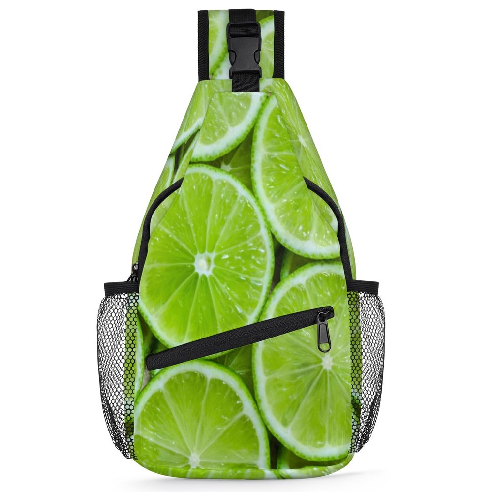 bisibuy Limes Sling Bag for Women Men Crossbody Sling Backpack Shoulder Bag Chest Bag Daypack for Travel Hiking Outdoor