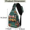 bisibuy Autumn Letters Leaves Sling Bag for Women Men Crossbody Sling Backpack Shoulder Bag Chest Bag Daypack for Travel Hiking Outdoor view 2