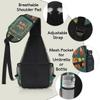 bisibuy Autumn Letters Leaves Sling Bag for Women Men Crossbody Sling Backpack Shoulder Bag Chest Bag Daypack for Travel Hiking Outdoor view 4