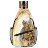 bisibuy Seascape Turtle Watercolor Sling Bag for Women Men Crossbody Sling Backpack Shoulder Bag Chest Bag Daypack for Travel Hiking Outdoor view 1