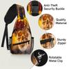bisibuy Skeleton Firelight Sling Bag for Women Men Crossbody Sling Backpack Shoulder Bag Chest Bag Daypack for Travel Hiking Outdoor view 3