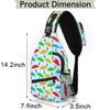 bisibuy Color Umbrellas Sling Bag for Women Men Crossbody Sling Backpack Shoulder Bag Chest Bag Daypack for Travel Hiking Outdoor view 2