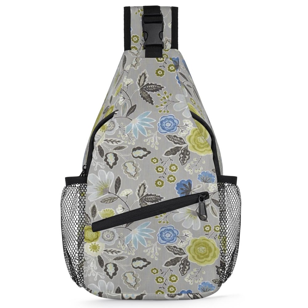bisibuy Bohemian Floral Sling Bag for Women Men Crossbody Sling Backpack Shoulder Bag Chest Bag Daypack for Travel Hiking Outdoor
