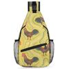 bisibuy Ethnic Style Rooster Print Sling Bag for Women Men Crossbody Sling Backpack Shoulder Bag Chest Bag Daypack for Travel Hiking Outdoor view 1