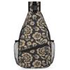 bisibuy Luxury Retro Floral Sling Bag for Women Men Crossbody Sling Backpack Shoulder Bag Chest Bag Daypack for Travel Hiking Outdoor view 1