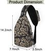 bisibuy Luxury Retro Floral Sling Bag for Women Men Crossbody Sling Backpack Shoulder Bag Chest Bag Daypack for Travel Hiking Outdoor view 2