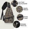 bisibuy Luxury Retro Floral Sling Bag for Women Men Crossbody Sling Backpack Shoulder Bag Chest Bag Daypack for Travel Hiking Outdoor view 3
