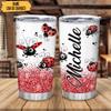 Hyturtle Personalized Gifts LadyBug Lover - Ladybugs Printed Customized Name Stainless Steel Tumbler 20 oz With Lid - Idea Cute Animals Lover Gifts For Women, Girl On Birthday, Christmas view 2