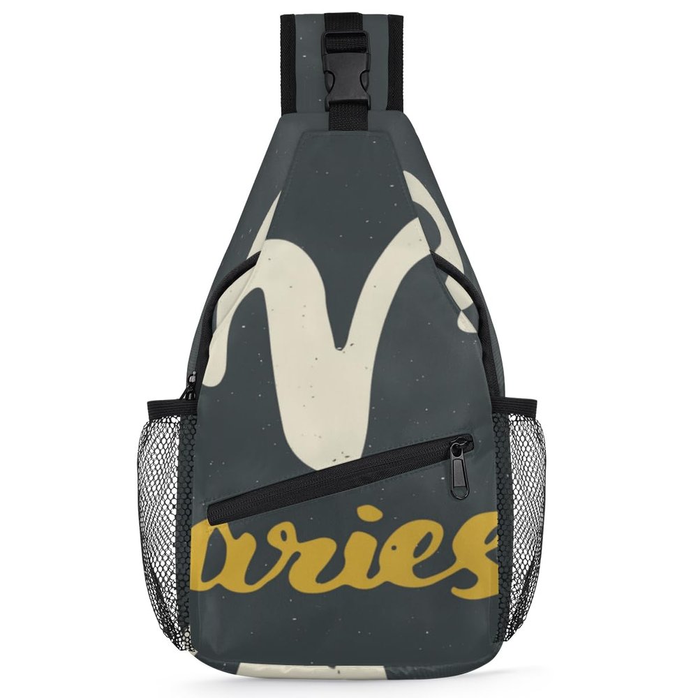 bisibuy Aries Sling Bag for Women Men Crossbody Sling Backpack Shoulder Bag Chest Bag Daypack for Travel Hiking Outdoor