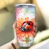 Hyturtle Personalized Gifts LadyBug Lover - Just A Girl Who Loves Ladybugs Custom Stainless Steel Tumbler 20 oz With Lid - Idea Cute Animals Lover Gifts For Women, Girl On Birthday, Christmas view 3