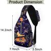 bisibuy Guitar Music Sling Bag for Women Men Crossbody Sling Backpack Shoulder Bag Chest Bag Daypack for Travel Hiking Outdoor view 2