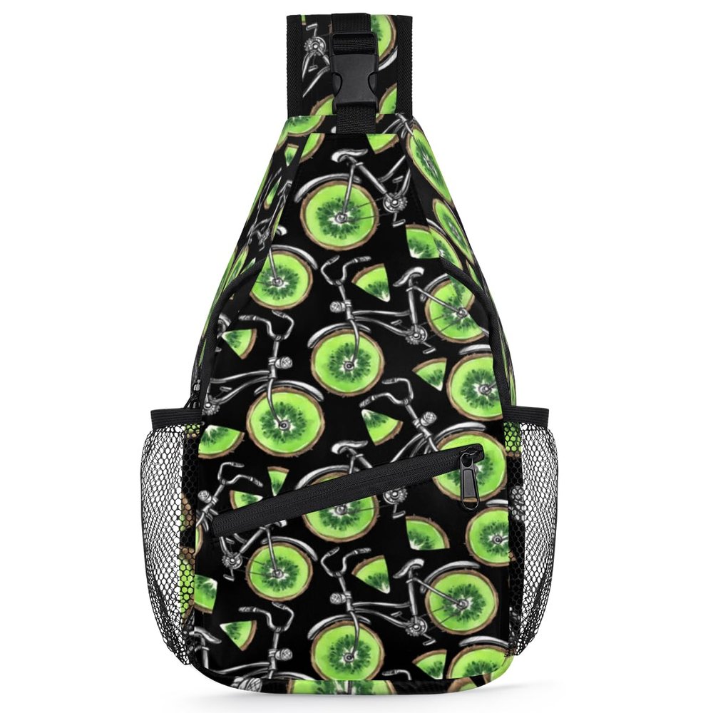 bisibuy Kiwi Wheels Sling Bag for Women Men Crossbody Sling Backpack Shoulder Bag Chest Bag Daypack for Travel Hiking Outdoor