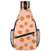 bisibuy Peach Pattern Sling Bag for Women Men Crossbody Sling Backpack Shoulder Bag Chest Bag Daypack for Travel Hiking Outdoor view 1