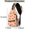 bisibuy Peach Pattern Sling Bag for Women Men Crossbody Sling Backpack Shoulder Bag Chest Bag Daypack for Travel Hiking Outdoor view 2