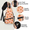 bisibuy Peach Pattern Sling Bag for Women Men Crossbody Sling Backpack Shoulder Bag Chest Bag Daypack for Travel Hiking Outdoor view 3