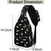 bisibuy Skeleton Black Sling Bag for Women Men Crossbody Sling Backpack Shoulder Bag Chest Bag Daypack for Travel Hiking Outdoor view 2